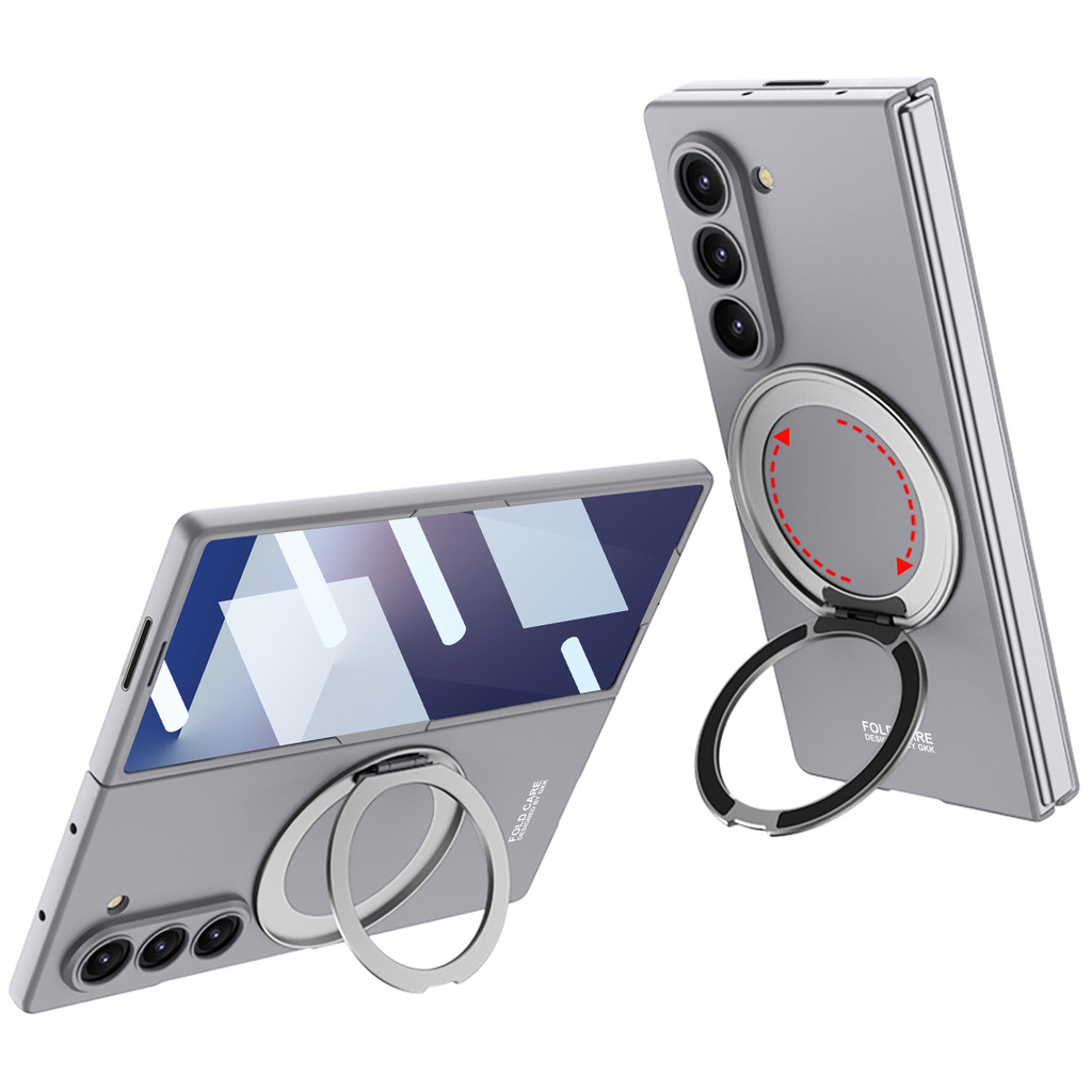 Bumper Camera Protection Creative Design Case Z Fold 7 Zfold 6 for Samsung Galaxy Z Fold7 Fold6 Rotatable Bracket Phone Casing