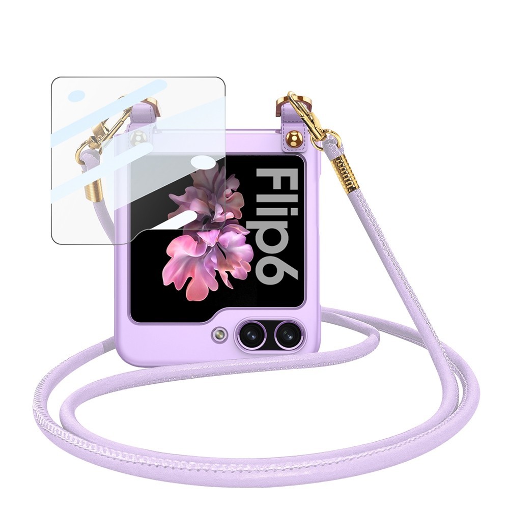 Couple Anti-DROP Casing for Samsung Galaxy Z Flip7FE Flip 6 Creative Design Z Flip6 Flip Z 6 Screen Guard With Strap Phone Case - Image 3