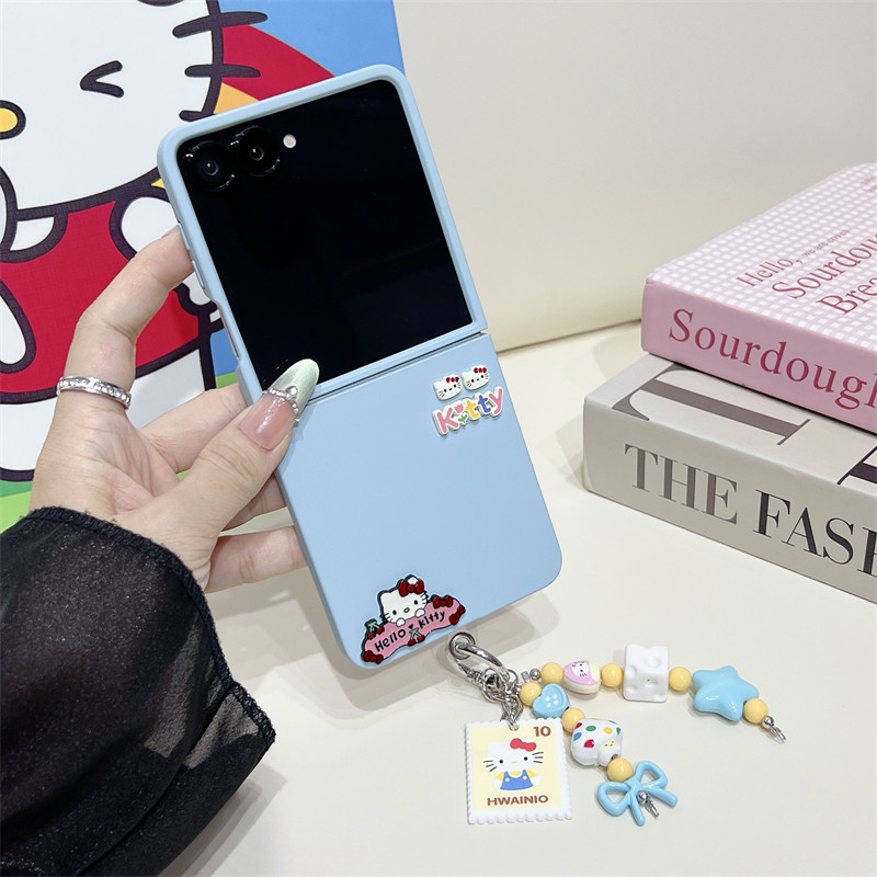 Couple for Samsung Galaxy Z Flip 7 6 5 4 3 7FE Case Anime Design Cat Flip5 Flip6 Flip7FE With Pendant Phone Casing - Image 3