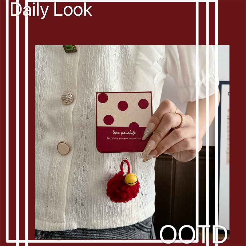 Bumper Retro Vintage for Samsung Galaxy Z Flip 7 Case Fashion Design Red Z Flip7 Flip Z7 With Ring Holder Phone Casing