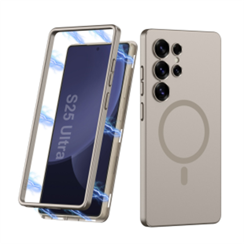 Magnetic Ultra Thin Casing for Samsung Galaxy S25 Ultra S25U Durable Simple Wireless Charging S25 S25Plus Premium Phone Case - Image 2