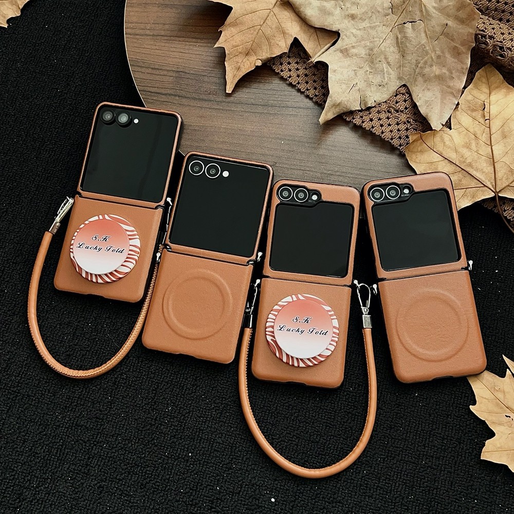 Anti-fingerprint Wireless Charging Dust Proof Case Flip5 Flip6 Flip7FE for Samsung Galaxy Z Flip 7 6 5 4 3 FE With Strap Phone Casing - Image 3