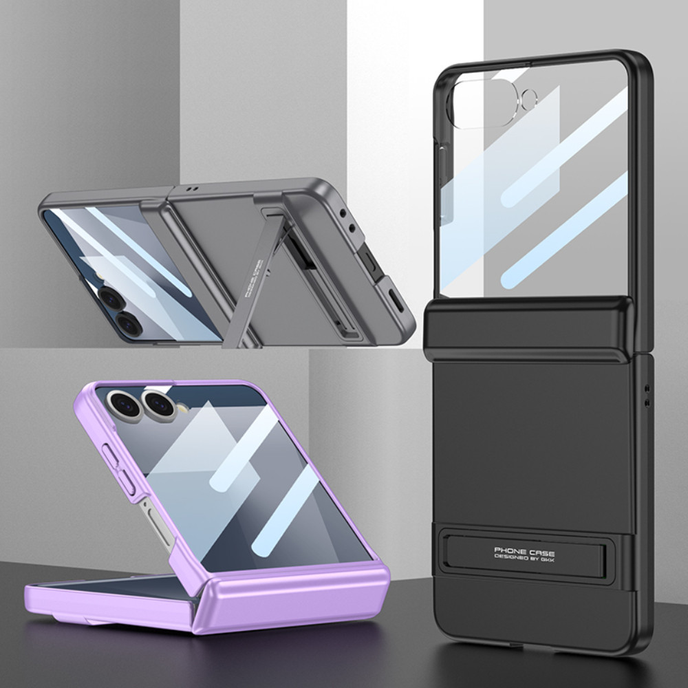 Magnetic Screen Guard for Samsung Galaxy Z Flip 7 Case Business Classic Z Flip7 Flip Z7 Rotatable Bracket Phone Casing - Image 3