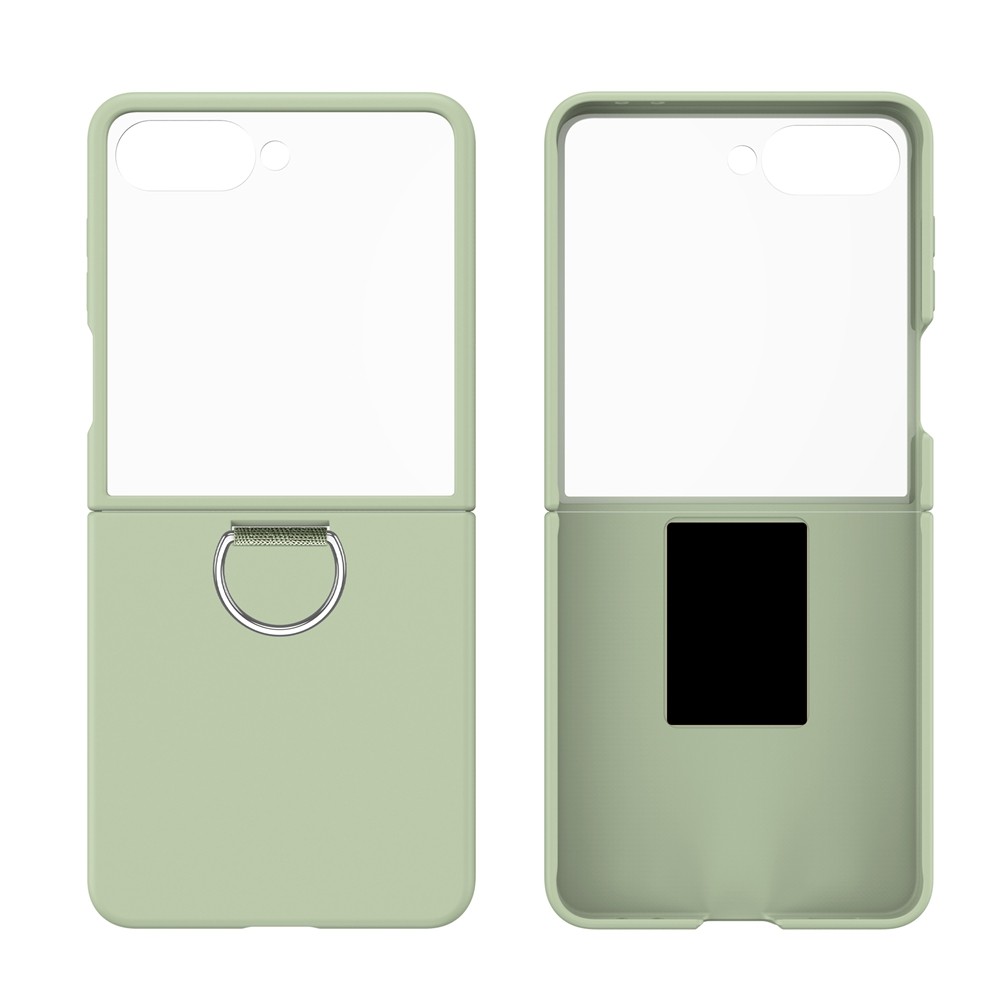 Matte Anti-Scratch of for Samsung Galaxy Z Flip 7 6 5 4 3 7FE Case Trendy Design Candy Color minimalist Flip5 Flip6 Flip7FE With Ring buckle Holder Phone Casing