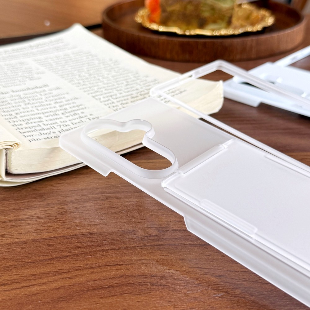 Anti-fingerprint for Samsung Galaxy Z Fold7 Fold6 Fold5 Case Ins Transparent Z Fold 7 6 5 With Card Slot Phone Casing - Image 3