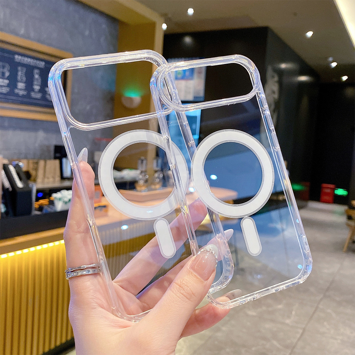 Fashion Clear Magnetic Wireless Charge Case for IPhone 17 16 15 14 13 12 11 Pro Max 17Air Phone Protective Cover - Image 2