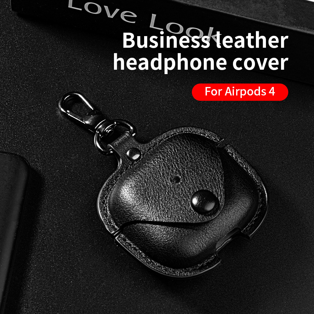 Retro PU Leather Case For AirPods 4 ANC Business Earphone Cases For AirPod Pro3 Pro 3 Pro2 Case AirPods 3 Cover Headset Shell With Hook