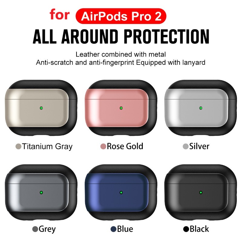 For Airpods Pro3 4 ANC Case AirPods 3 Pro Pro2 Case Simple Plating TPU Earphone Cover Skin Casing